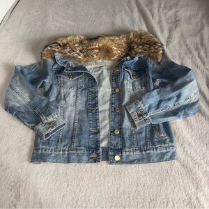 Michael Kors Jean jacket with removable fur